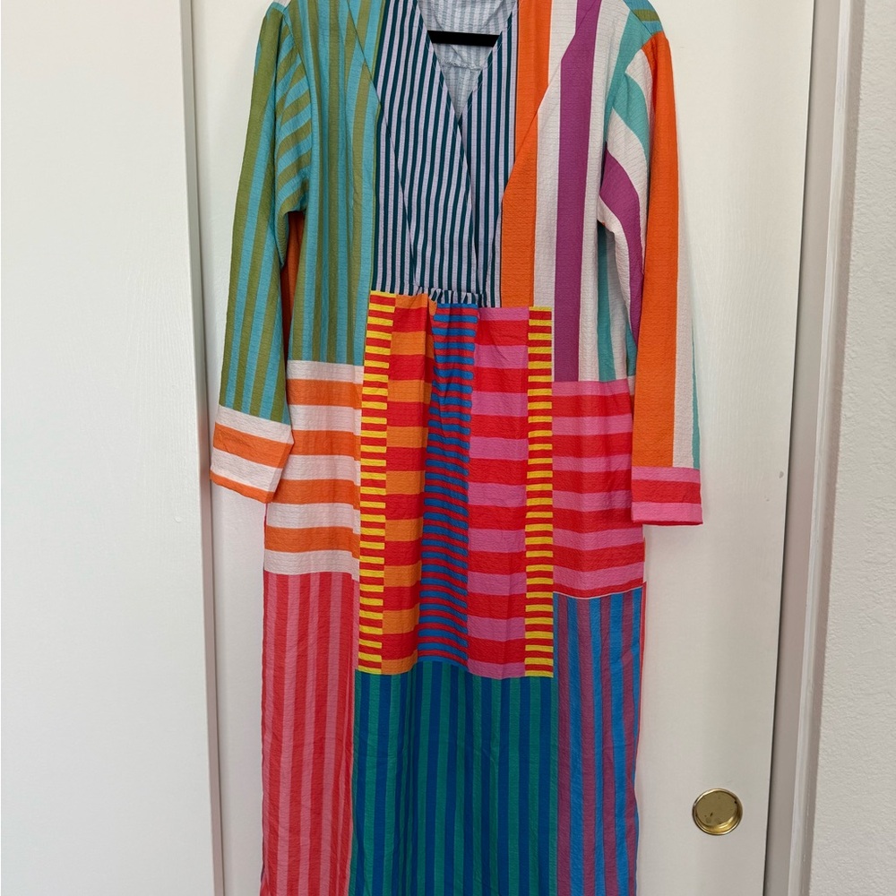 Colorful Striped Long Dress
